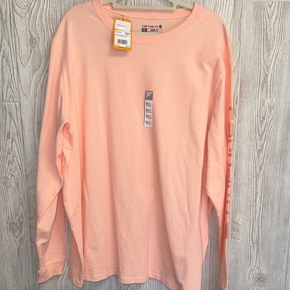 Carhartt Women's Long Sleeve Tee - Light Pink. NWT COPY 16/18 Size